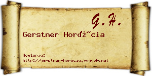 Gerstner Horácia névjegykártya